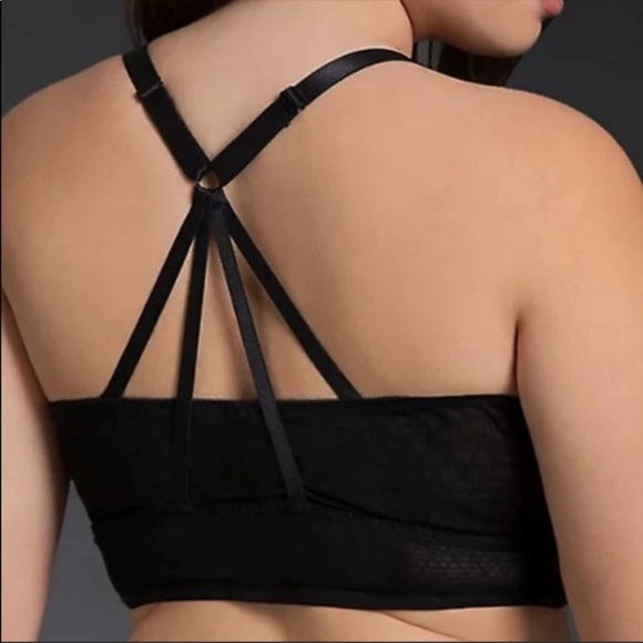 ❌SOLD Torrid Black Diamond Mesh Strappy Bralette 4X NWT 10463423 - Picture 2 of 13